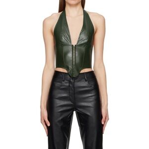 Miaou Mara Corset forrest green size small, new with tags